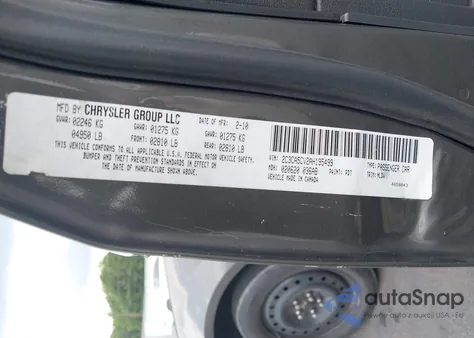 2010 Chrysler 300 Touring/Signature Series/Executive Series from USA, damaged, VIN 2C3CA5CV2AH195499